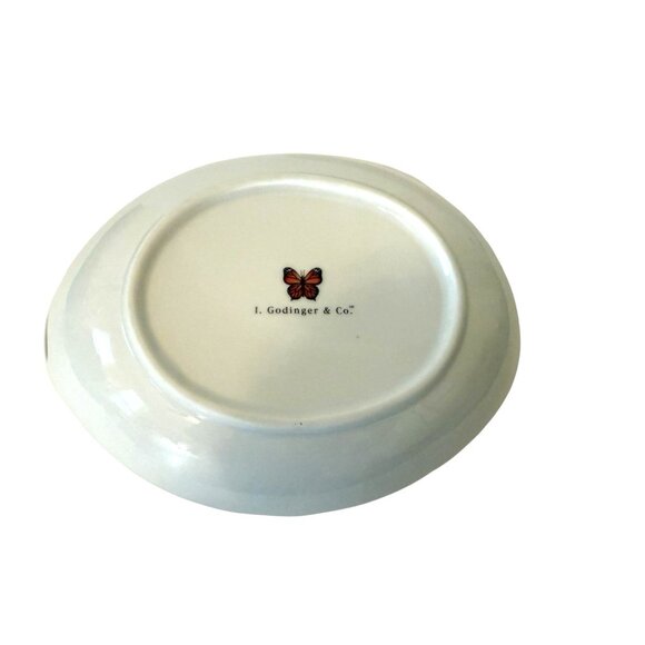 Godinger Primavera Pattern Serving Dish Butterfly Bee Ladybug Gold Plated 7" - Picture 6 of 10